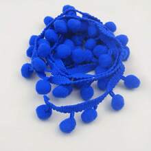 1 rollo/10 yardas Encaje de borlas de pompones con borlas de bola para ropa, cortinas y decoraciones de costura DIY a mano