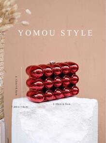 Luxury 2024 Women's Party Prom Shell Clip Box Evening Clutch Acrylic Transparent Clutch Waterproof Crossbody Bag Tready Bride Bag, Perfect For Party, Wedding, Dinner/Banquet, Matching With Wedding Dress,Formal Dresses, Prom Dress, Birthday Dress, Women Dress Party