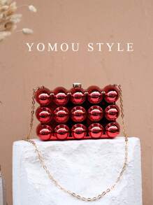 Luxury 2024 Women's Party Prom Shell Clip Box Evening Clutch Acrylic Transparent Clutch Waterproof Crossbody Bag Tready Bride Bag, Perfect For Party, Wedding, Dinner/Banquet, Matching With Wedding Dress,Formal Dresses, Prom Dress, Birthday Dress, Women Dress Party