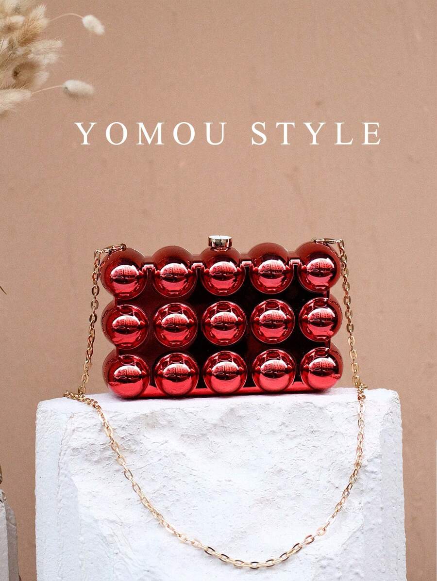 Luxury 2024 Women's Party Prom Shell Clip Box Evening Clutch Acrylic Transparent Clutch Waterproof Crossbody Bag Tready Bride Bag, Perfect For Party, Wedding, Dinner/Banquet, Matching With Wedding Dress,Formal Dresses, Prom Dress, Birthday Dress, Women Dress Party