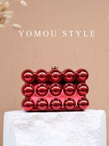 Luxury 2024 Women's Party Prom Shell Clip Box Evening Clutch Acrylic Transparent Clutch Waterproof Crossbody Bag Tready Bride Bag, Perfect For Party, Wedding, Dinner/Banquet, Matching With Wedding Dress,Formal Dresses, Prom Dress, Birthday Dress, Women Dress Party