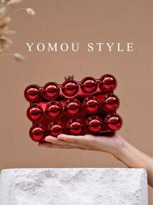 Luxury 2024 Women's Party Prom Shell Clip Box Evening Clutch Acrylic Transparent Clutch Waterproof Crossbody Bag Tready Bride Bag, Perfect For Party, Wedding, Dinner/Banquet, Matching With Wedding Dress,Formal Dresses, Prom Dress, Birthday Dress, Women Dress Party