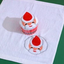 Christmas Tree Snowman Doll Cake Towel Christmas Eve New Year's Eve Gift - Multicolor - View 4