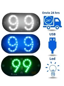 Placa Led Painel Letreiro Luminoso Vidro Parabrisa Led DE USB Para Aplicativo