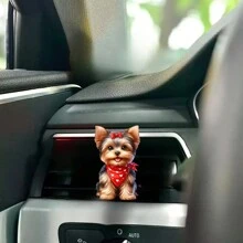 1 件装可爱狗狗清新香味汽车空气清新剂通风口夹、装饰配件、汽车内饰装饰 - 均碼 - 查看 3