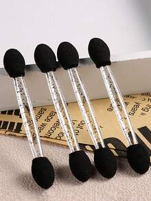 Beautizon Nailartlab 20pcs Disposable Makeup Sponge Brushes, DIY Nail Art Powder Brush, Lip Brush, Eyeshadow Brush, Suitable For Nail Art And Beauty - Black - View 2