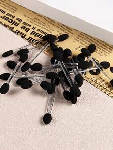 Beautizon Nailartlab 20pcs Disposable Makeup Sponge Brushes, DIY Nail Art Powder Brush, Lip Brush, Eyeshadow Brush, Suitable For Nail Art And Beauty - Black - View 4