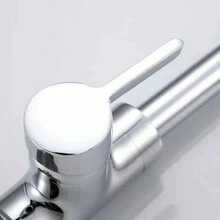 Kitchen Sink Mixer Taps Swivel Spout Single Lever Tap Mono Modern Chrome Faucet - Silver - View 6