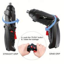 3.6 V Electric Tool Group, 1800mAh Lithium Battery Mini Household Electric Drill, Household Maintenance And Repair, Rope Screwdriver Tools - Black - View 5