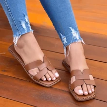 Women's H Simple Everyday Casual Cheap Flip Flop Sandals - Lạc đà - Xem 1