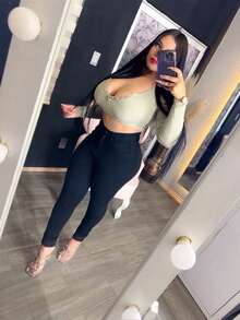 PANTALÓN  BASICO CORTE COLOMBIANO TONO  NEGRO - Negro - Ver 2