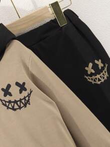 2 件套男孩拼色连帽衫和休闲运动裤套装，适合春秋季的时尚男孩服装