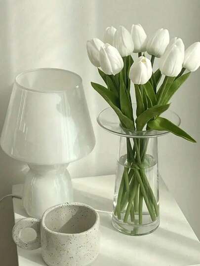 10pcs Tulip Artificial Flowers With Real Touch For Home Decoration, Wedding Bouquets, Mother's Day,Fake Plants,Fall Decor,Room,Desk,Garden Decor,Room Decoration Stuff