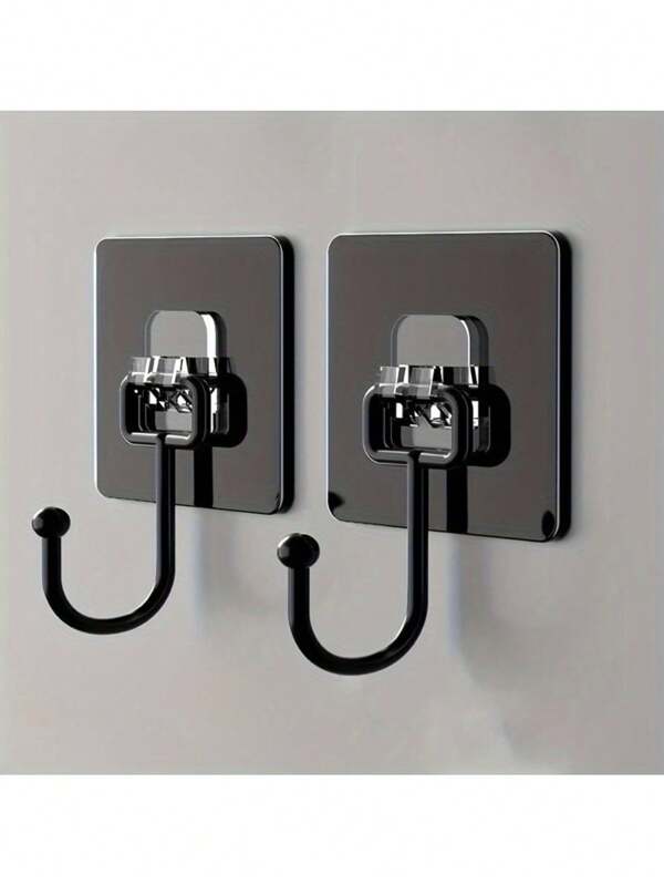 5pcs Heavy Duty Self-Adhesive Wall Hooks, Multi-Purpose Coat, Towel, Key Organizer Hooks, Waterproof, Bathroom Toilet Kitchen Home Essential