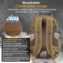 50L Outdoor Backpack Rucksack Camping Hiking Trekking Bag - Dark Brown - View 4