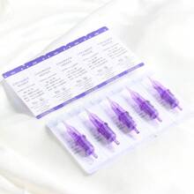 10 根/盒，紫色一次性纹身针，永久化妆纹身针，RS RM M1 尺寸，眉唇纹身针。 - 紫色 - 查看 8