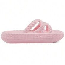 Breathable Cloud Slides For Women, Comfort Pillow Slippers Shower Sandals Fashion Indoor Shoes - Pink - View 3