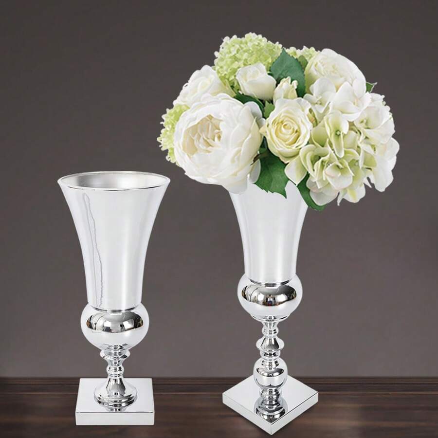 50cm Flower Vase Silver Iron Large Stunning Luxury Urn Wedding Table Decor Gift
