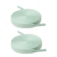 2 件套休闲鞋带，适用于篮球鞋、运动鞋、帆布鞋、扁平彩色和白色鞋带 - 彩色 - 查看 15