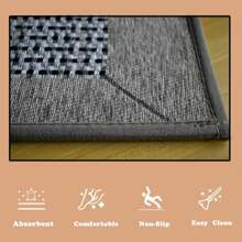 Door Mats Kitchen Mats For Floor Anti-Slip Jute Rug Indoor Entrance Mat Washable Area Rugs Absorbent Floor Mats Outdoor Rug Laundry - Dark Grey - View 5