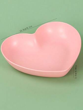 5 件心形塑料零食盘，适合糖果、水果、家居和派对圣诞礼物返校、学校用品
