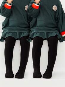 1pc Girls' Black Drawstring Skin-friendly Thin Velvet Leggings, Comfortable And Versatile, Suitable For Daily Wear In Autumn And Winter - Black - View 17