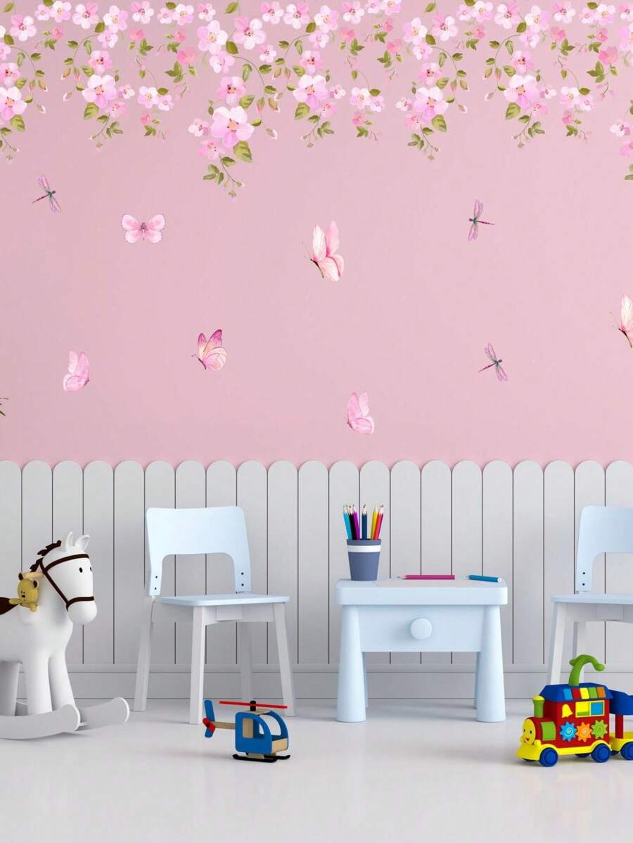WATERFALL WALL STICKER KIT - GIRL BEDROOM BATHROOM TOY LIBRARY SCHOOL - 彩色 - 查看 1