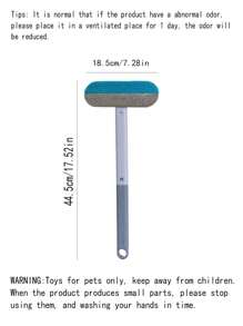 1pc Multi-Functional 4-In-1 Pet Brush, Two-Way Felt Removal Design, Washable For Easy Cleaning, For Pet Cat And Dog Hair Removal, Carpet, Bed, Clothing And Glass Cleaning, Pet Cleaning Supplies