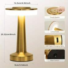 Rechargeable Battery Powered Table Lamp Gold Cordless Table Lamp With Touch Sensor 3 Colors Dimmable Small Portable Bedside Lamp For Bedroom Nightstand Lamp - Sạc Màn Hình Cảm Ứng Ba Màu - Xem 7