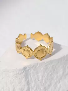 1pc Adjustable Stainless Steel Hip Hop Ring - Stainless Steel Ring - View 15