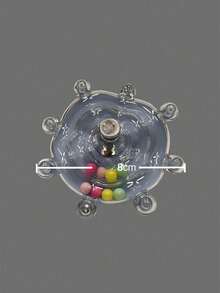 1pc Interactive Parakeet Toys - Plastic Spinner Wheel With Rolling Balls, Rattle Sound Bird Cage Toy For Cockatiels, African Greys, Budgerigars - Chewing & Exercise Parrot Enrichment - Multicolor - View 14