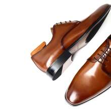 Men's Business Casual Dress Oxfords Formal Lace-Up Shoes For Office, Parties, And Daily Wear - màu nâu - Xem 6