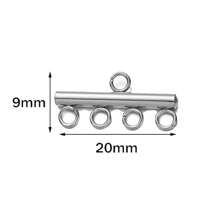 5 Stücke goldene Edelstahl mehrschichtige Ketten Verschlüsse, Ohrringverschlüsse, Kettenglieder für DIY Armbänder und Schmuckherstellung, nicht verblassend