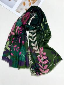 New Fashion Printed Striped Scarf, Simple & Colorful Patchwork Style Lady Silk Scarf, Spring & Summer, Sunscreen Beach Shawl, Multipurpose Long Scarf Winter Fall - Multicolor - View 12