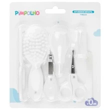 Baby Hygiene Kit 7 Pieces, Baby Nail Kit, Complete Layette (Scissors, Cutter, File, Brush, Hair Comb, Gum Massager And Nasal Aspirator) - 白色 - 查看 1