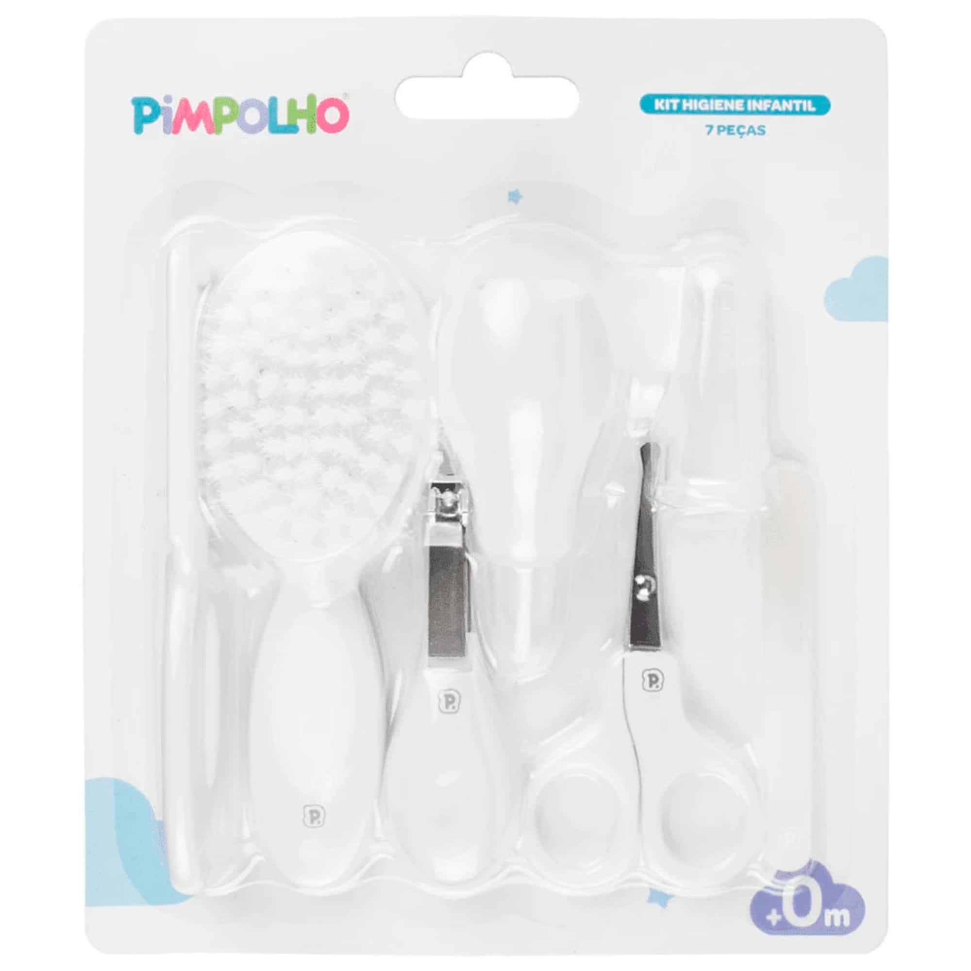Baby Hygiene Kit 7 Pieces, Baby Nail Kit, Complete Layette (Scissors, Cutter, File, Brush, Hair Comb, Gum Massager And Nasal Aspirator) - 白色 - 查看 1