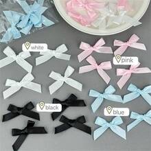 20 chiếc nơ bằng nylon hỗn hợp dùng làm đồ thủ công DIY, nơ thủ công 0,39" X 1,97" dùng làm kẹp tóc, bao bì, đồ trang trí, không cần dùng điện - Nhiều màu - Xem 3