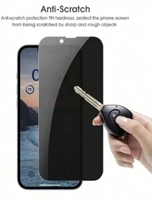 2 sztuki folii ochronnej na ekran antyszpiegowski, kompatybilnej ze smartfonami Apple - Czarne - Zobacz 4