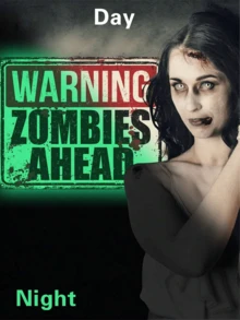 1 buah Dekorasi Pesta Halloween, Poster Peringatan Zombie Bercahaya, Stiker Dinding, Stiker Bercahaya untuk Pajangan Jendela Meriah - MultiWarna - View 3