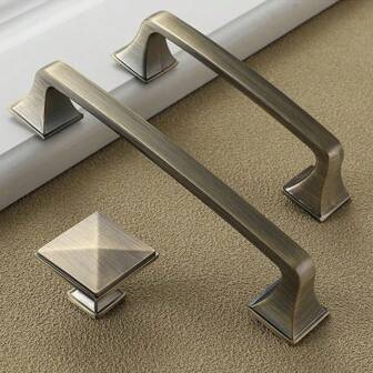 1 件仿古绿古铜复古橱柜拉手锌合金衣柜厨房抽屉柜门把手家具旋钮孔距 96 毫米/128 毫米/单孔