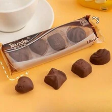 4 Prank Erasers, Prank Chocolates, Prank Candies, Scented Pencil Erasers, Chocolate Erasers, Boys' Erasers, Girls' Erasers, Children's Erasers, Children's Erasers, School Supplies, Back To School Supplies, Office Supplies, Stationery, Cute Study Supplies, Cute Pencil Cases, Prank Supplies, Very Suitable As Gifts At The Beginning Of The School Year, Birthday Gifts, Christmas Gifts - One Size - View 5