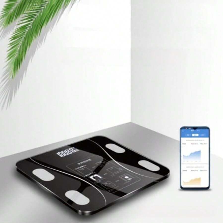 Smart Scale With Bioimpedance And Bluetooth Connection – Measurements Up To 140 Kg With Monitoring App - 黑色 - 查看 1