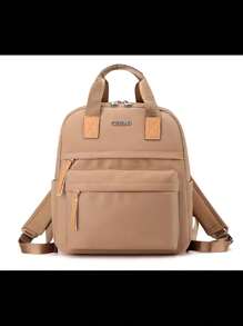 Women's Backpack Men's Korean School Backpack Large Capacity Waterproof - Màu Tím - Xem 1