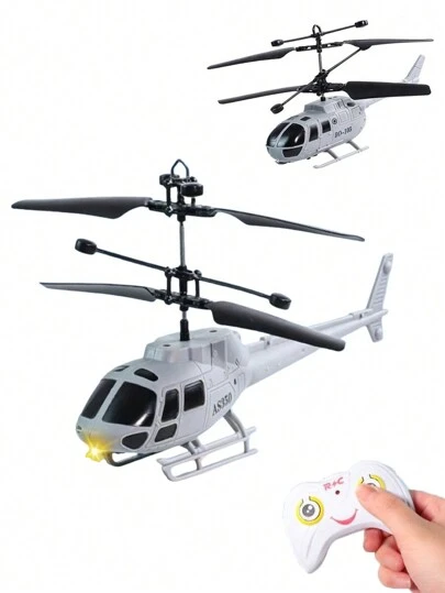 1 pieza Juguete de helicóptero RC de inducción para adolescentes con control remoto recargable por USB, regalo de vacaciones, juguete volador (con o sin control remoto, accesorios enviados al azar, ligera desviación de tamaño debido a la medición manual)