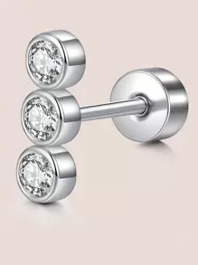 1 件 16G 20G 银软骨耳环套装，不锈钢蝴蝶蛋白石花朵羽毛心形星星月亮 CZ 耳钉平背软骨海螺耳轮穿孔珠宝女士，平背耳环，防过敏 CZ 耳钉，软骨耳环耳屏耳轮穿孔珠宝情人节、妈妈、母亲、母亲节、礼物 - 銀色 - 查看 31