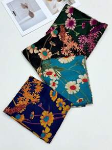 New Simple Print Women Scarf Fashion Neck Wrap Spring/Summer Sun Protection Beach Shawl Linen Feel For Ladies - Multicolor - View 10