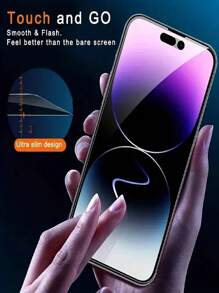 2 sztuki folii ochronnej na ekran antyszpiegowski, kompatybilnej ze smartfonami Apple - Czarne - Zobacz 3