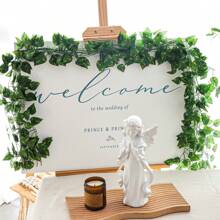 1 件/12 件/24 件 210 厘米/82 英寸人造绿色常春藤叶花环，悬挂假藤蔓植物用于装饰、中心装饰、房间、卧室墙壁、绿植、丛林主题派对婚礼装饰 - 墨綠色 - 查看 8