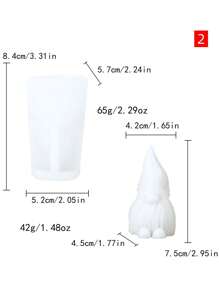 3D 圣诞系列老人圣诞老人 DIY 香薰蜡烛硅胶模具、侏儒树脂/石膏装饰模具、环氧树脂硅胶模具 - 彩色 - 查看 12