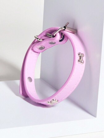 1 件宠物狗/猫项圈适合小型犬、幼犬小猫项链颈带牵引绳配件